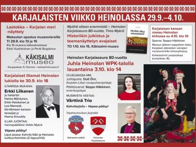 Karjalaisten viikko Heinolassa 2026