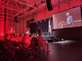 Juhlapuheen piti Suomen Pankin pääjohtaja Olli Rehn