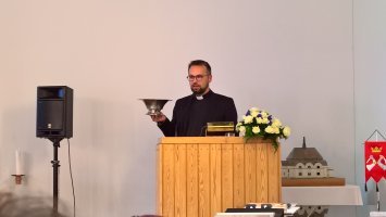 Pastori ja Lumivaaran srk:n kastemalja. Kuva Tea Itkonen 2018