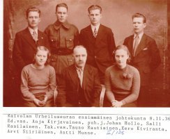 Raivolan urheilijoiden johtokunta 8.11.1936.