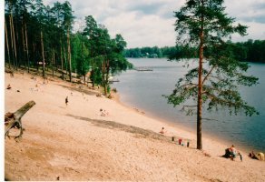 Roslivon hiekkaranta vuonna 1983 (kuva: Kalevi Moisander).