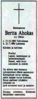 Ahokas Bertta