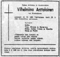 Anttolainen Vilhelmiina