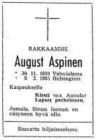 Aspinen August