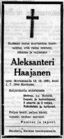 Haajanen Aleksanteri