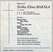 Hakala Sirkka