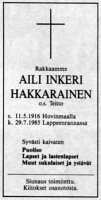 Hakkarainen Aili