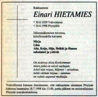 Hietamies Einari