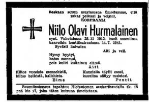 Hurmalainen Niilo