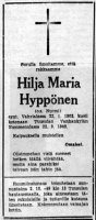 Hyppönen Hilja