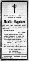 Hyppönen Matilda