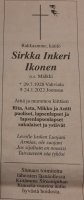 Ikonen Sirkka os. Mälkki