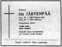 Järvenpää Ida