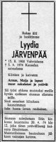 Järvenpää Lyydia