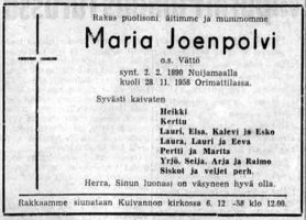 Joenpolvi Maria