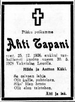 Käki Ahti Tapani