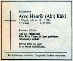 Käki Arvo
