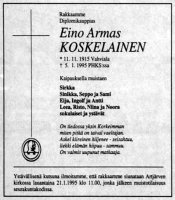 Koskelainen Eino Armas