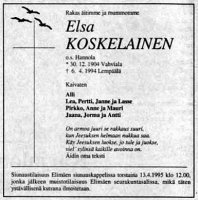 Koskelainen Elsa