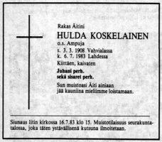 Koskelainen Hulda