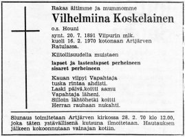Koskelainen Vilhelmiina