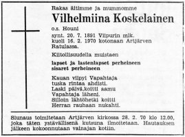 Koskelainen Vilhelmiina