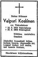 Koskinen Valpuri