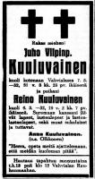 Kuluvainen Juho ja Reino