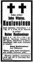 Kuluvainen Juho ja Reino