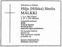 Mälkki Hilja