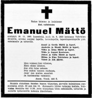 Mättö Emanuel