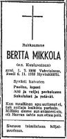 Mikkola Bertta