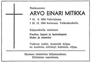 Mitikka Arvo