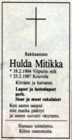 Mitikka Hulda