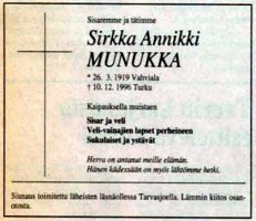 Munukka Sirkka 