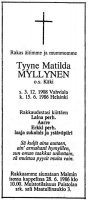 Myllynen Tyyne