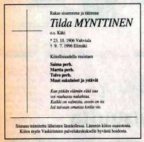 Mynttinen Tilda