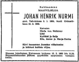 Nurmi Johan Henrik