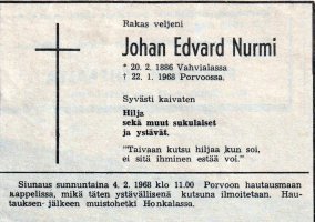 Nurmi Johan Edvard