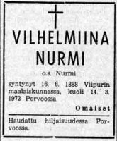 Nurmi Vilhelmiina