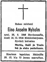 Nyholm Eino