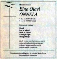 Onnela Eino