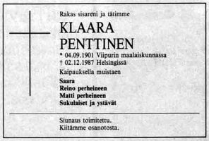 Penttinen Klaara