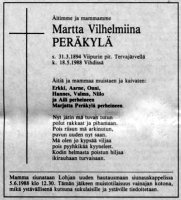 Peräkylä Martta