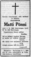 Pönni Matti 