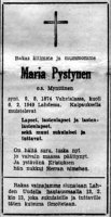 Pystynen Maria