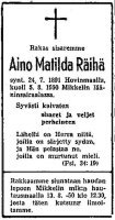 Räihä Aino