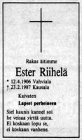 Riihelä Ester