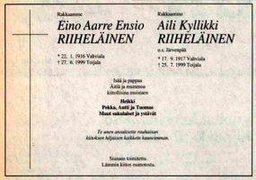 Riiheläinen Eino ja Aili