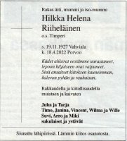 Riiheläinen Hilkka